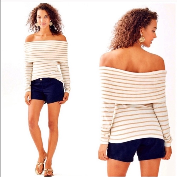 Brand new with tags Lilly christin sweater. Size small. White and beige stripes - Picture 4 of 7